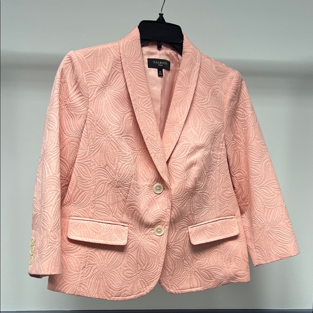 Talbots Blush Textured Blazer